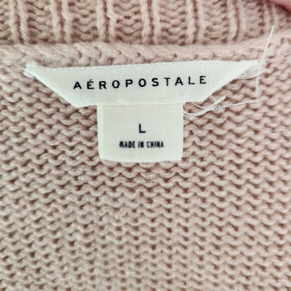 Aeropostale Pink Sweater Women's‎ Size Large - Picture 3 of 5